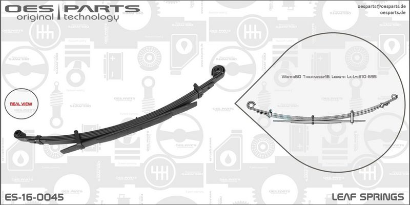 OES PARTS lakštinė lingė ES-16-0045